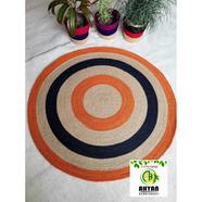Ahyan Handicraft 1 Pcs Regular Jute Round Floor Mat/Rug (3 feet) with 3 Pcs Planter Basket Set Combo image