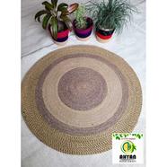 Ahyan Handicraft 1 Pcs Regular Jute Round Floor Mat/Rug (3 feet) with 3 Pcs Planter Basket Set Combo image