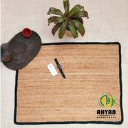 Ahyan Handicraft 1 Pcs Regular Jute Square Floor Mat/Rug (3 feet) with 3 Pcs Planter Basket Set Combo