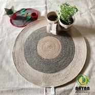 Ahyan Handicraft Colorful Printed Jute Floor Mat/Rug image