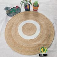 Ahyan Handicraft Colorful Printed Jute Floor Mat/Rug image
