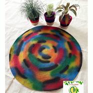 Ahyan Handicraft Colorful Printed Jute Floor Mat/Rug - 3 feet
