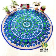 Ahyan Handicraft Colorful Printed Jute Floor Mat/Rug - 3 feet