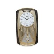 Ajanta Classic Musical Pendulum Quartz Wall Clock with Decorative Diamonds – 3227 – Golden
