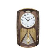 Ajanta Classic Musical Pendulum Quartz Wall Clock with Decorative Diamonds – 3227 – Brown