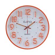 Ajina Maple Digit Round Wall Clock - Orange - 891212