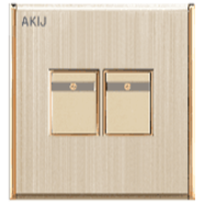 Akij Aura 2 Gang 1 Way Switch