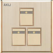 Akij Aura 3 Gang 1 Way Switch