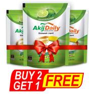 Akij Daily Liquid Dishwash Refill 250ml (BUY 2 GET 1 FREE)