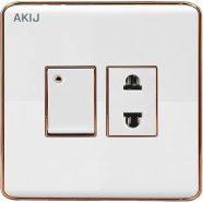 Akij Delight 2 Pin Socket with Switch image