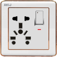 Akij Delight Combination Socket With Switch, 16A 