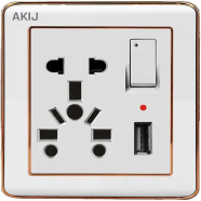 Akij Delight Combination Socket With USB16A