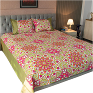 Allora Alpana Print Bedsheet Magenta - PBS - 0046