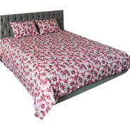 Allora ‍ৃChina Rose Print Bed Sheet – Pink - PBS - 0048