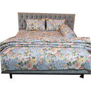 Allora Monsoon Blooms – Heather Blue Comforter Set (5Pcs) - SET - 0052