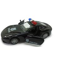 1:32 Scale Rescue Police Toy Car and Ambulance With Auto Music Gift For Children(metal_police_c_black_411) - White