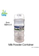 Alpha Baby 4 Rack Milk Powder Container 4x100ml (White) - AB-405004SL