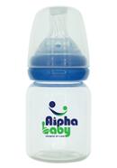 Alpha Baby Feeding Bottle with Silicone Nipple 60ml - Blue - AB-BTL-001