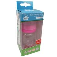 Alpha Baby Feeding Bottle with Soft Silicone Nipple 50ml (Glass) - Pink - AB-104021WB