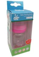 Alpha Baby Feeding Bottle with Soft Silicone Nipple 50ml (Glass) - Pink - AB-104021WB