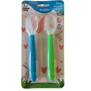 Alpha Baby Silicone Spoon 2 Pcs(Blue - Green) - AB-211002BC