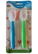Alpha Baby Silicone Spoon 2 Pcs(Blue - Green) - AB-211002BC