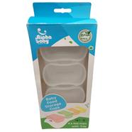 Alpha Baby food storage cups (4pcs Pack) White - AB-ACC-021