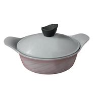 IHW Aluminum Die-cast ceramic coating Casserole 24cm Green With Lid, Low - 5015CG24L