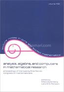 Analysis: Algebra and Computers in Mathematical Research - Volume-156