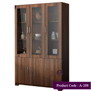 AndorMahal 3 Part Showcase Cabinet Made of Melamine Laminated Board - a208z icon