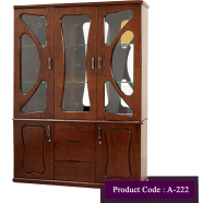 AndorMahal Furniture Classic Three Door Showcase (Medium) Made Of MDF Board - (a222) icon