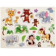Animals Shapes Wooden Puzzle Board