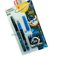 Apcatio Fountain Pen Fine Nib Space Astronaut Pen Gift Set (Blue)