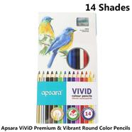 Apsara ViViD Premium and Vibrant Round Color Pencils – 14 Shades