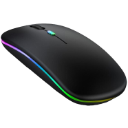 Aptech Wireless Rechargeable Silent and Bluetooth RGB Mouse - W61 