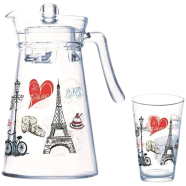 Arcopal love paris florero Water Jug Set 7 Pcs - P9813