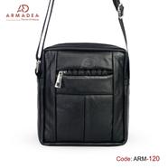 Armadea Biker Bag with Genuine Leather (Mini ) Black - ARM-120