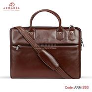 Armadea Document And Laptop Bag Chocolate - ARM-263