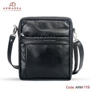 Armadea Genuine Leather Messenger Bag For Men Black - ARM-119