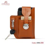 Armadea Men’s Cow Leather Belt Waist Bag - ARM-290
