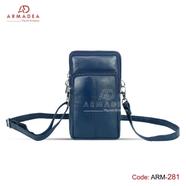 Armadea Mini 3 Chamber Biker Waist Bag with Belt Blue - ARM-281
