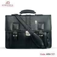 Armadea Official Bag With Genuine Leather Black - ARM- 101