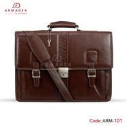 Armadea Official Bag With Genuine Leather Chocolate - ARM- 101
