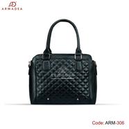 Armadea Unique Design Ladies Hand Bag Black - ARM-306