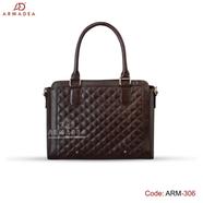 Armadea Unique Design Ladies Hand Bag Chocolate - ARM-306