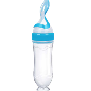 Arrival Bpa Free 2 in 1 Silicone Kids Squeeze Feeding Spoon Infant Rice Cereal Bottle 90 ml
