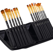 Artist Paint Brush Set of 15 pcs, for Gouache, Acrylic, Oil, Watercolour