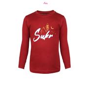 Asilz Sukr Kids Premium Full Sleeve T-shirt Sun Dried Tomato Colour - HZL-209