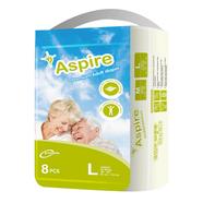 Aspire Premium Unisex Adult Belt System Diaper (L Size) (90-125 cm) (8pcs)