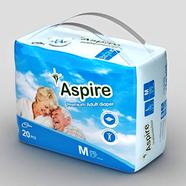 Aspire Premium Unisex Adult Belt System Diaper (M Size) (76-116 cm) (20pcs)